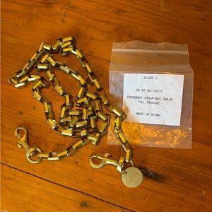 Clare V Gold Box Chain Strap